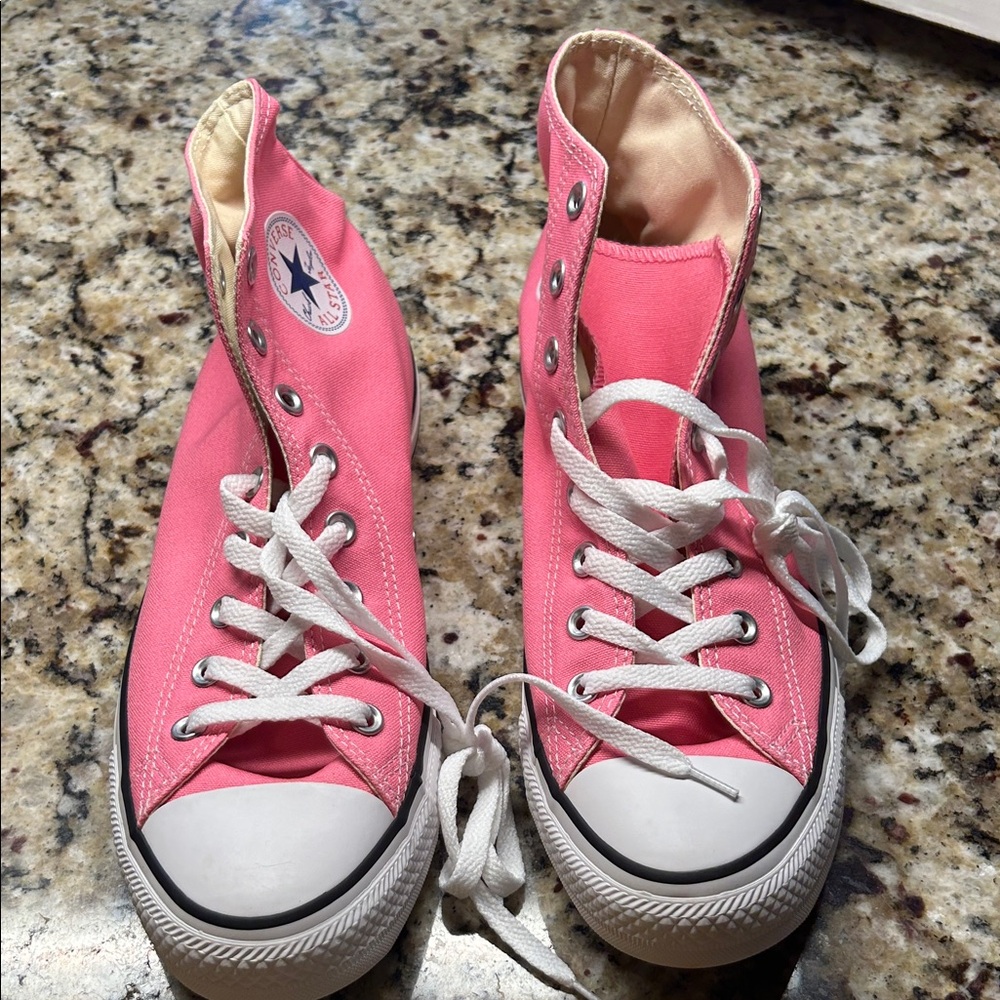 Converse Pink Canvas Sneakers size M10/W12